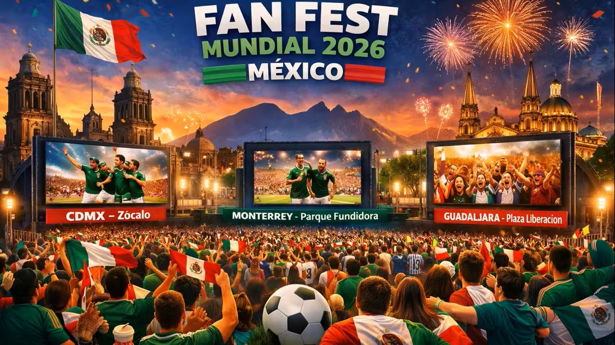 FIFA Fan Festival México 2026 - Pantallas gigantes y multitud en las sedes del Mundial